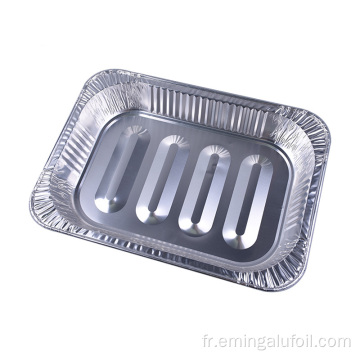 Poêle à dinde barbecue en papier d&#39;aluminium en forme de rectangle de 5800 ml